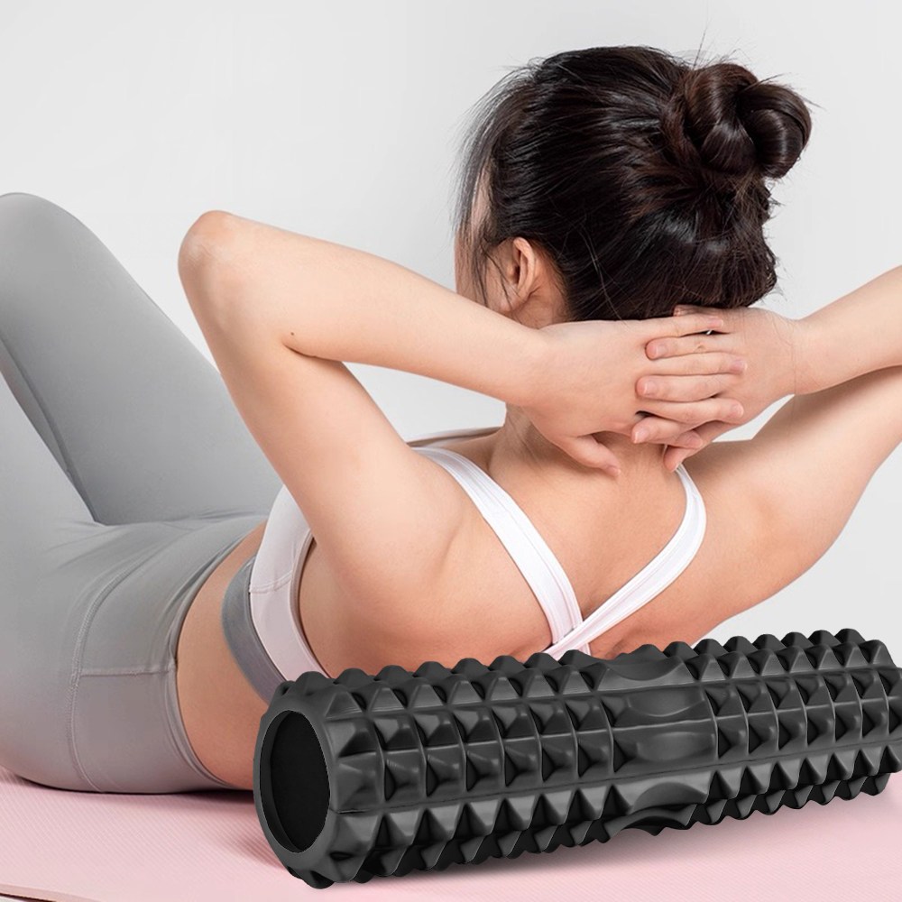 하드돌기 EVA 폼롤러 마사지 요가용품, 1개, 블랙 15,000원
