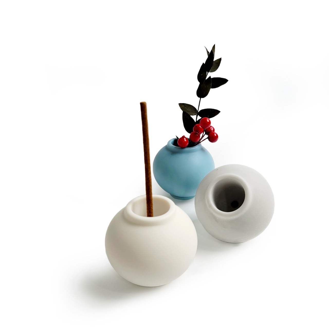 6센티 달항아리 인센스 홀더 화병 몰드 한국 전통몰드 석고 제스모나이트 레진 초콜릿 수제 실리콘 18,000원