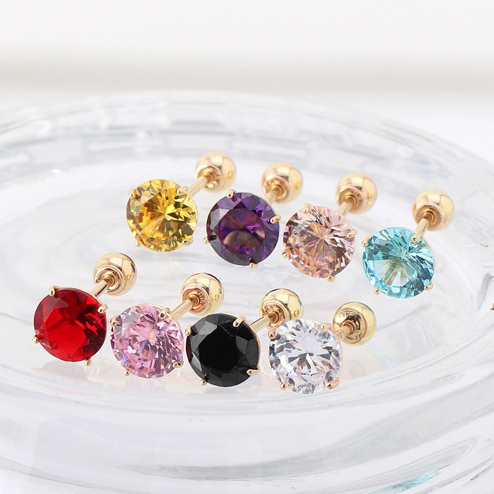 쥬골드 14K피어싱 8색상 주물 큐빅 14K 피어싱 귀걸이 38,900원