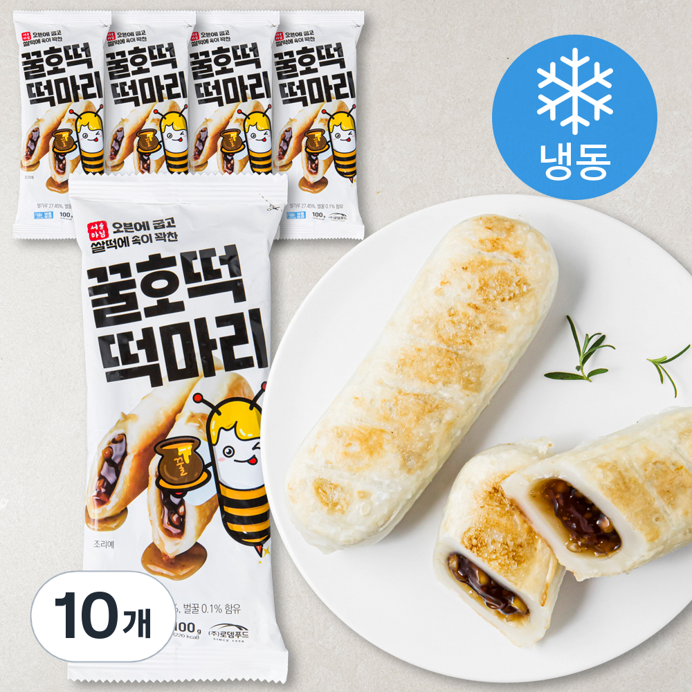 서울마님죽 꿀호떡 떡마리 (냉동), 100g, 1개입, 10개 18,900원