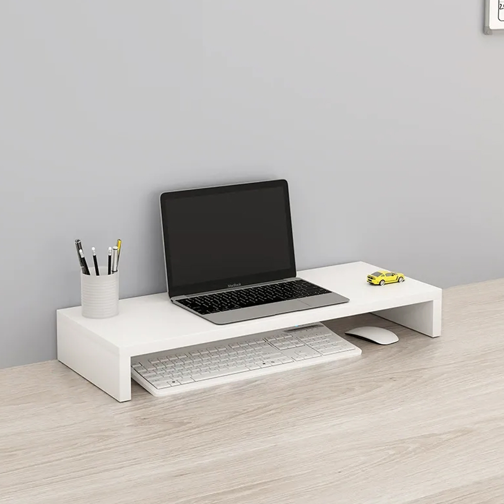 라라공방 원목 데스크 모니터 받침대 1단, 화이트 7,800원