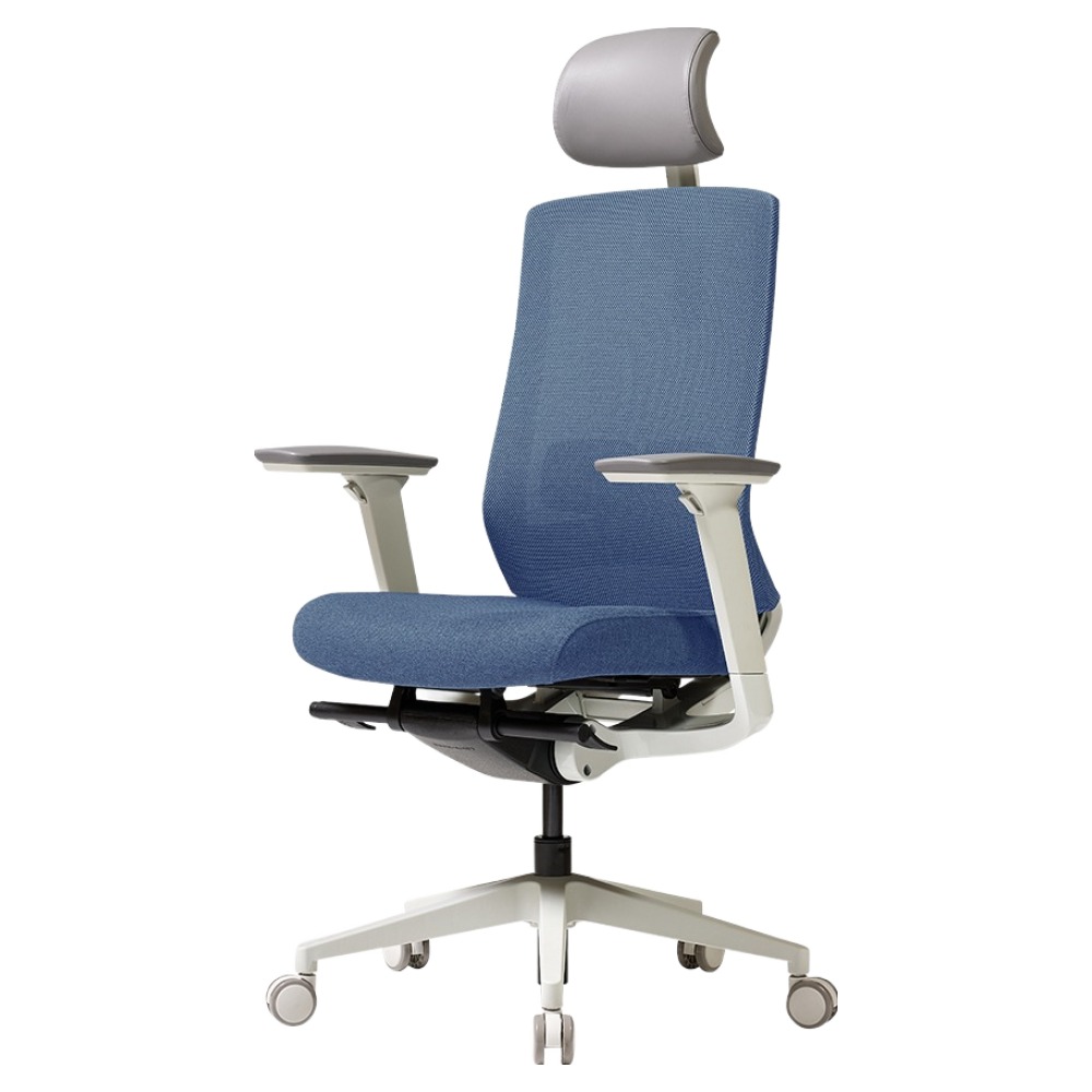 듀오백 메가 컴퓨터 책상 메쉬 의자 MG-S-C1-W 방문설치, 블루 374,000원