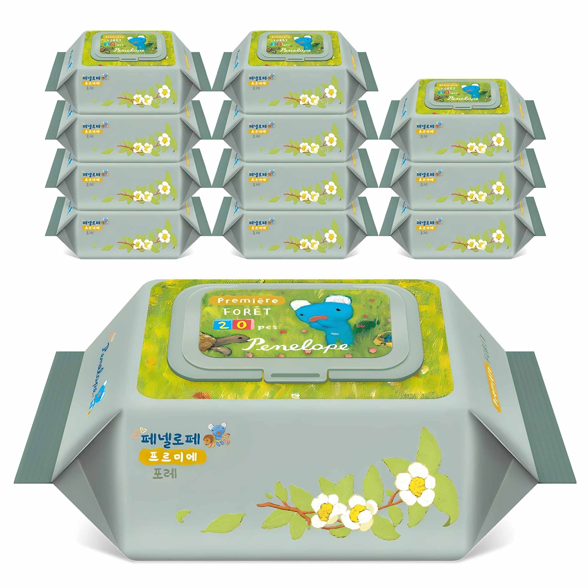 페넬로페 프르미에 포레 아기물티슈 휴대캡형, 55g, 20매, 12개 10,950원