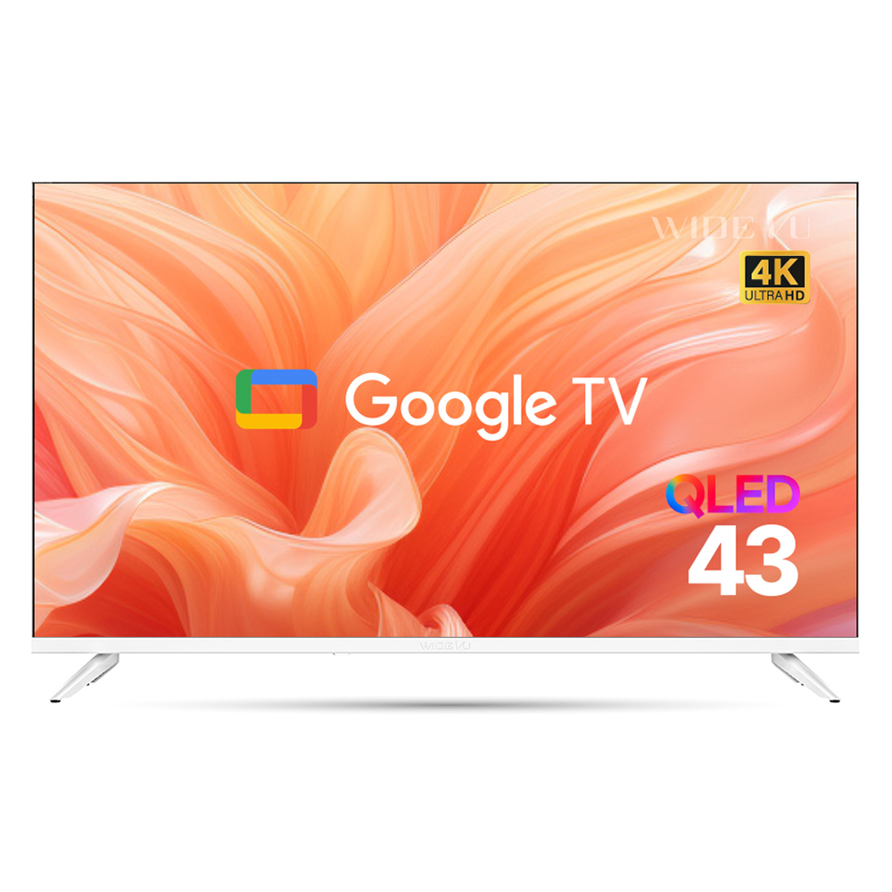 와이드뷰 4K UHD 화이트에디션 QLED 구글3.0 스마트TV, 109cm(43인치), QWGE43UT1, 스탠드형, 고객직접설치 331,550원