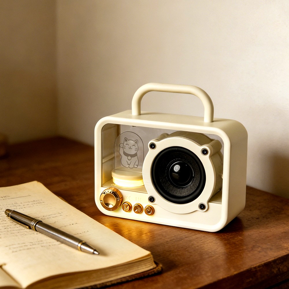 SEVOREN 미니 블루투스 스피커 투명 고양이 무드등 집들이선물 휴대용 무선 스피커 19,600원