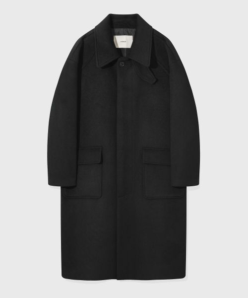 키뮤어 kiimuir Drape Wool 캐시미어블렌드 세미오버핏 발마칸 코트블랙 282,540원