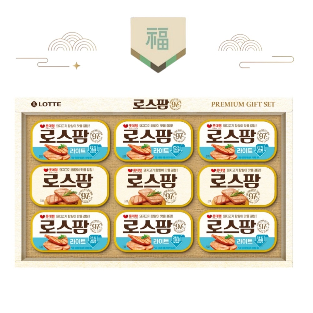 롯데햄 로스팜97 LW 3호 라이트 혼합 통조림 햄 캔 선물 세트 추석 명절 설 단체 58,470원