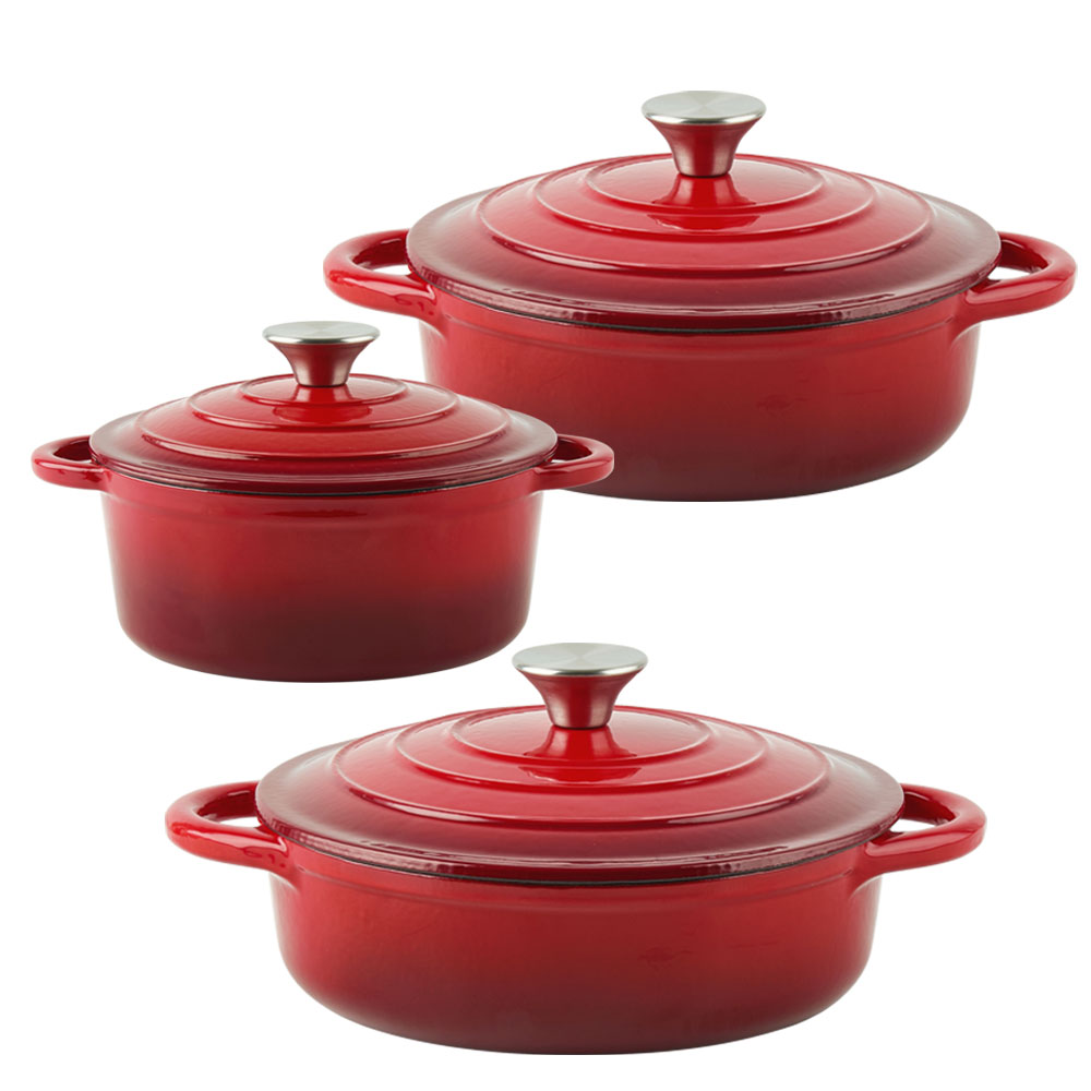 독일 Brand IH 인덕션 주물냄비 20cm, 24cm,, 28cm 3종택1 냄비 양수냄비,전골냄비, 1개, 레드, 24cm 34,700원