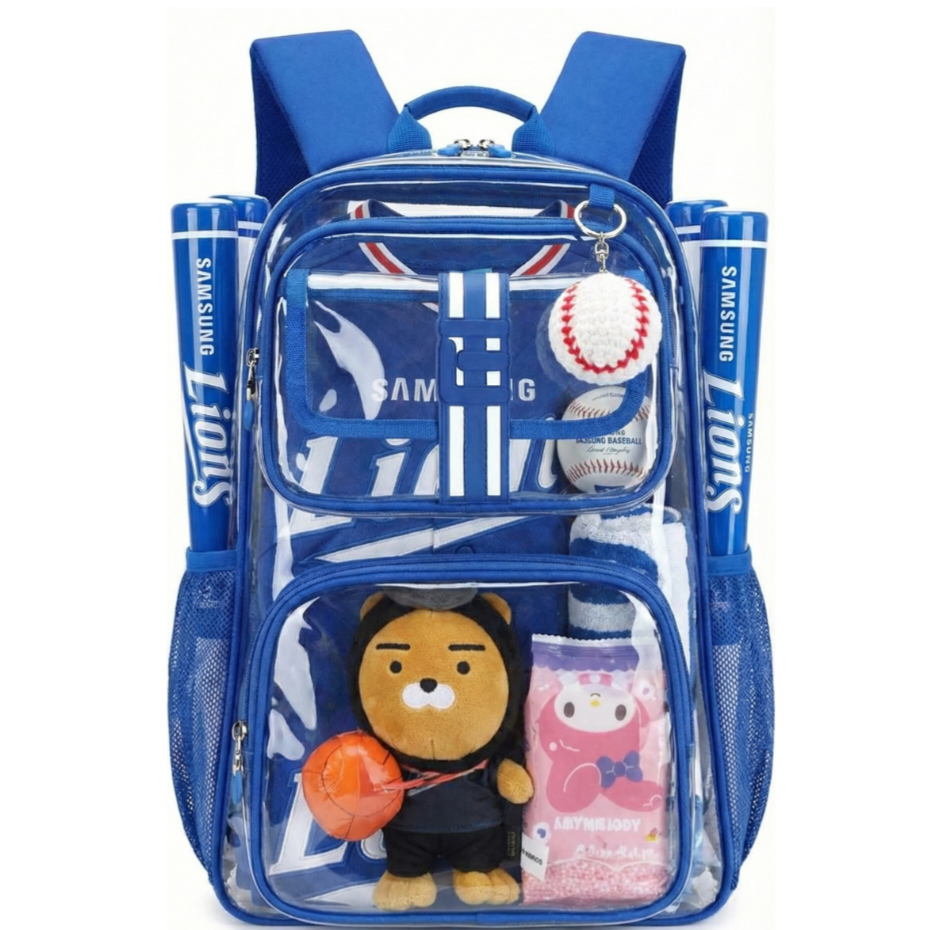튼튼견고 투명가방 야구축구 직관백팩 PVC방수 응원가방 물놀이백 워터밤, 1개, 블루 29,900원