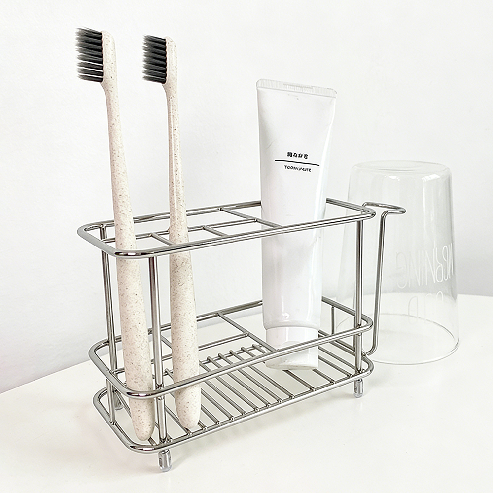 콜콜러브 스텐 칫솔 거치대 무타공 칫솔걸이 거꾸로 양치컵 치약 거치대 욕실선반 7,990원