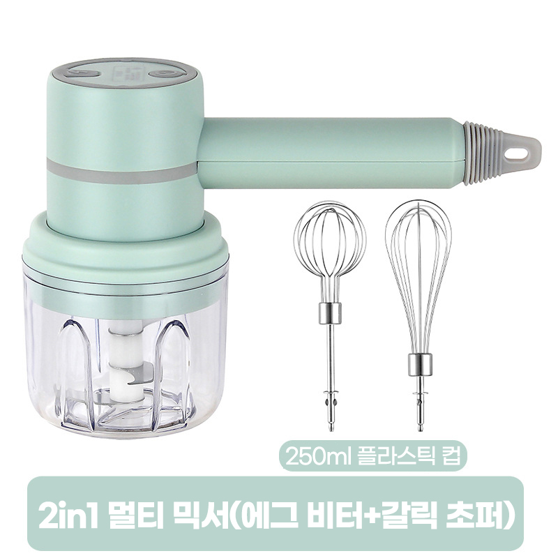 코코 다기능 전동 거품기 미니 핸드믹서 베이킹용 핸드믹서 크림 휘핑 계란 거품기, 1개, 녹색 29,800원
