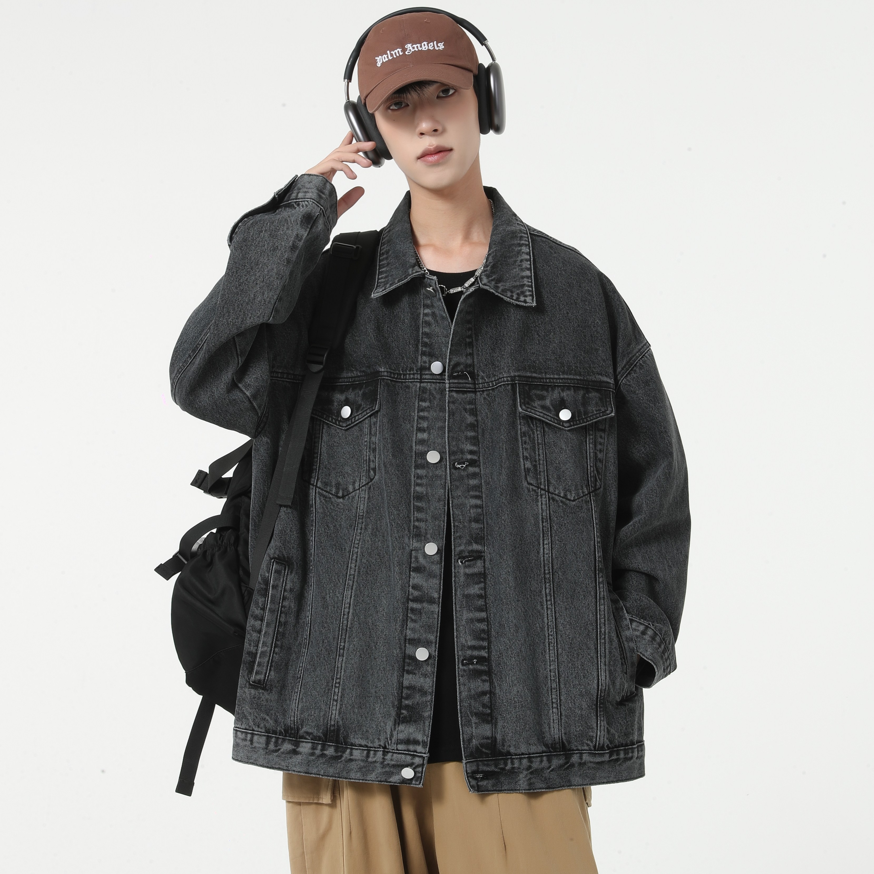 BDICOOL 남성 오버핏 데님자켓 캐주얼 청자켓 클래식 워싱 데님재킷 K13 43,900원