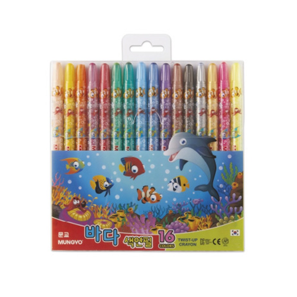 문교 바다 돌돌이 색연필, 16색, 1개 5,540원