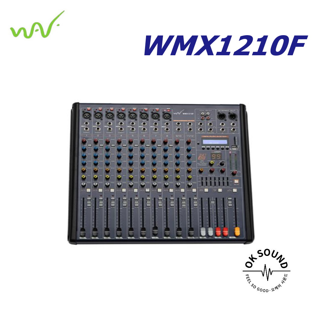 WAVE 웨이브 WMX1210F 12채널 개척교회 소극장 아날로그 믹서 홈레코딩 오디오인터페이스 오인페 오디오믹서 1,550,000원