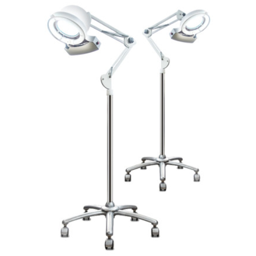 현대교역 LED 스탠드 확대경 조명 돋보기 피부 작업용, 확대경SK-101-LED(5배율), 1개 297,000원