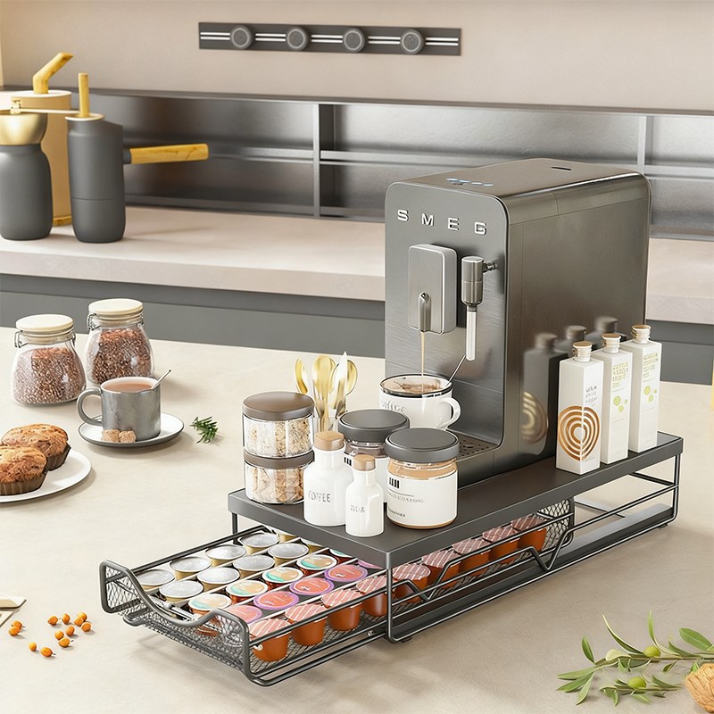 호밍사이 커피 캡슐 보관함 스틸 서랍형 조절 가능한 선반으로 유연한 분류 전체 타입 캡슐 호환 40구 17,800원