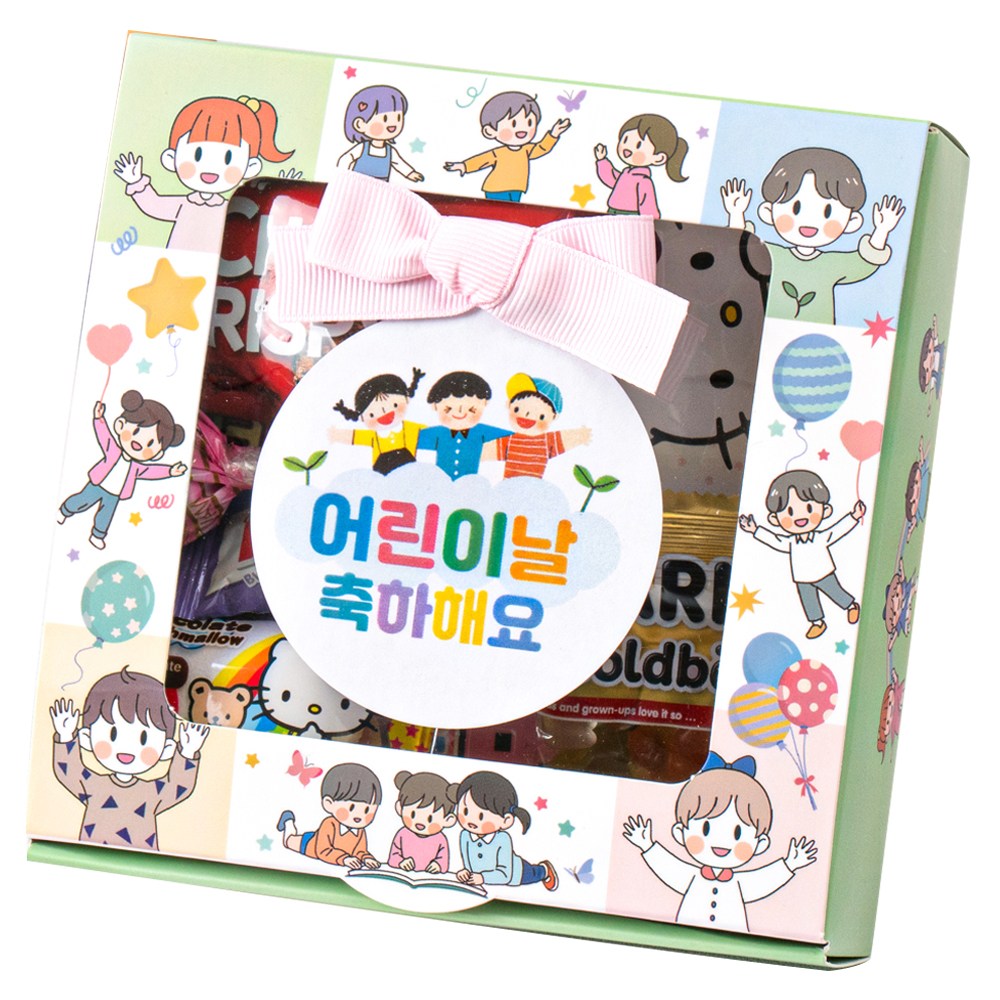 단체 과자 선물세트(소) 신학기 어린이날 운동회 생일 행사 답례품 간식 꾸러미 구디백, 1개, 과자(소)연두상자 4,350원