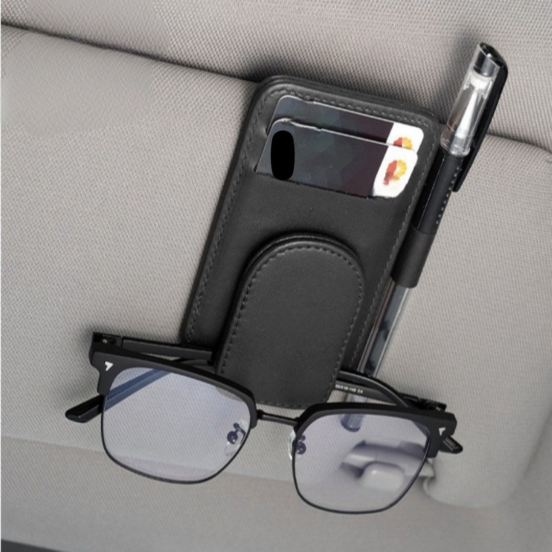 만방코리아 차량용 선글라스거치대 선바이저 안경 수납 카드 자석 가죽 클립 포켓 274 10,300원