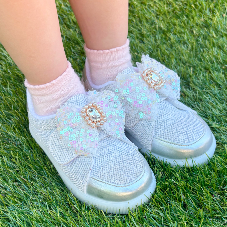 프롬베베 여아용 세나 글리터 매쉬 LED 여아 운동화 42,000원