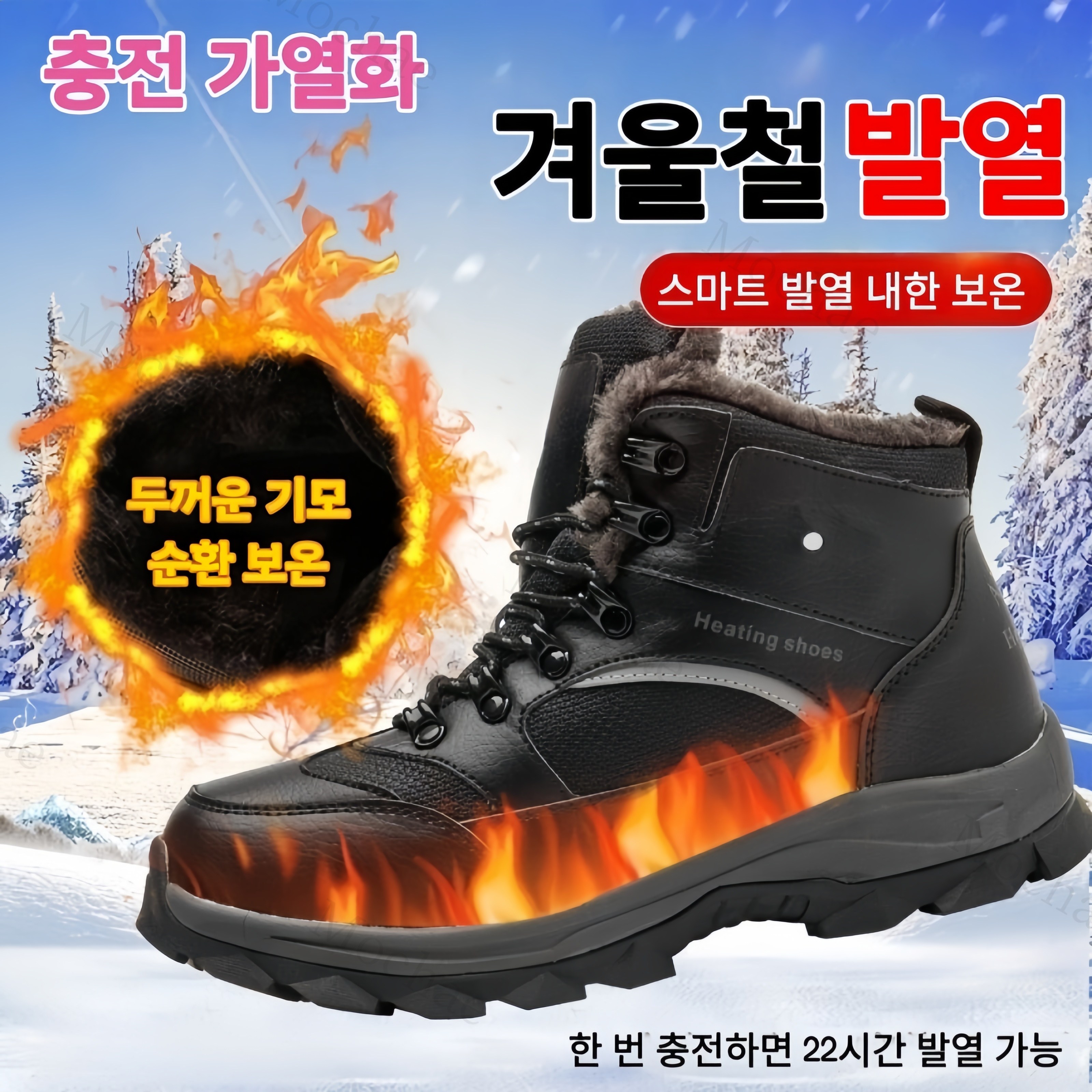 Mochae 발열신발 충전식 보온 방수화 4단계 리모컨 온도 조절 방한신발 스마트 가열 기모작업화 70,560원