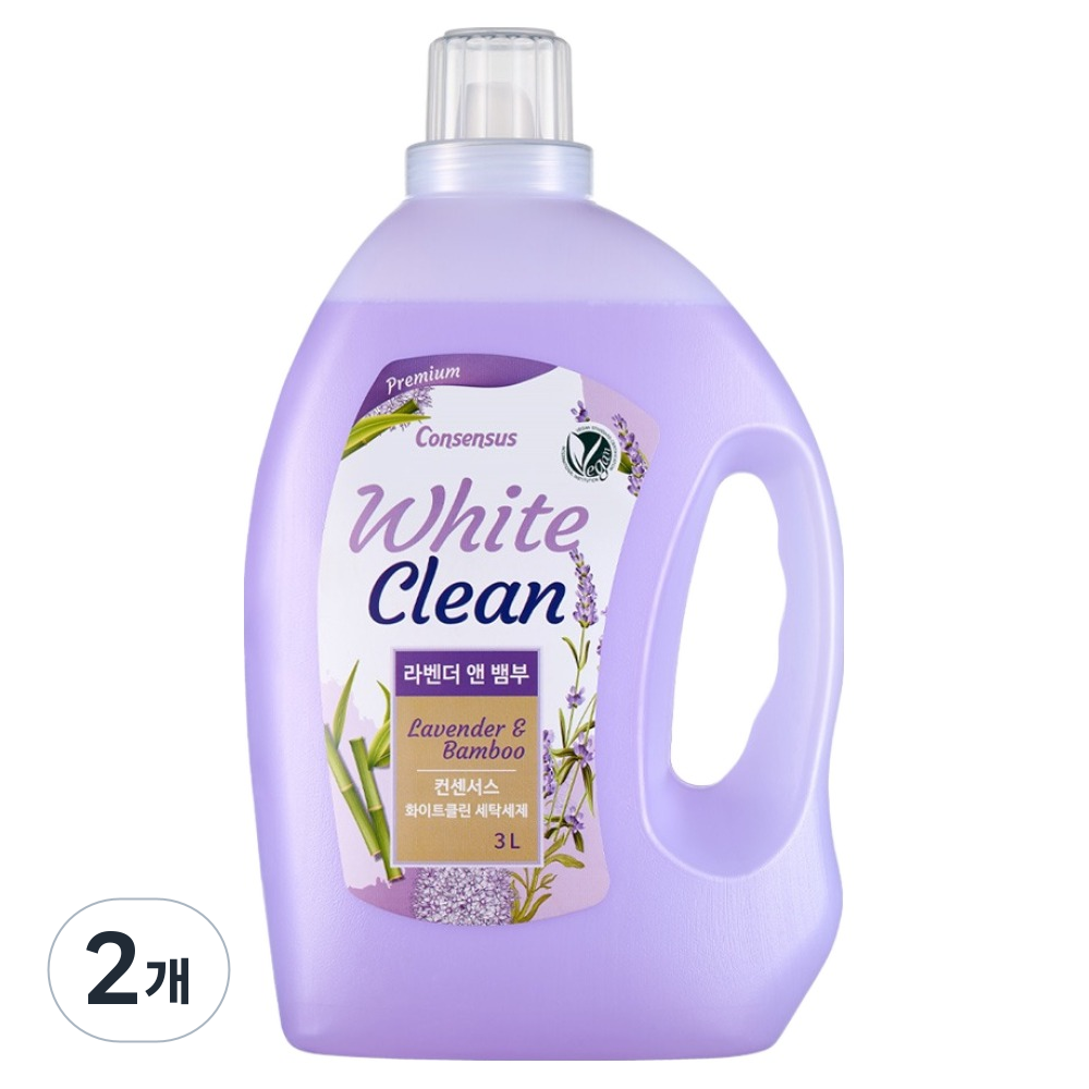 컨센서스 화이트클린 세탁세제 라벤더 앤 뱀부, 3L, 1개입, 2개 25,800원