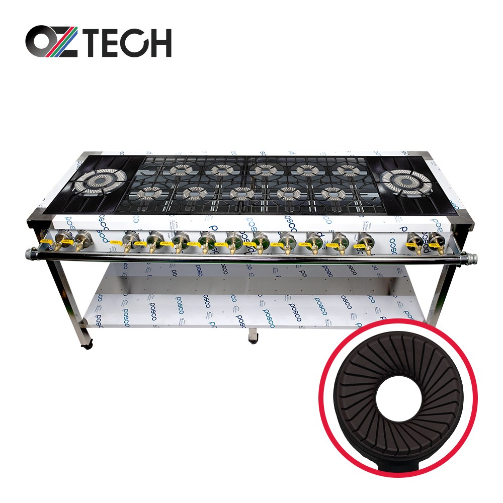 오즈테크 업소용 가스렌지 원형+일반상판 1800렌지 22-110화구 2.5세대 스텐 간택기 LPG LNG(도시가스) 2,808,000원