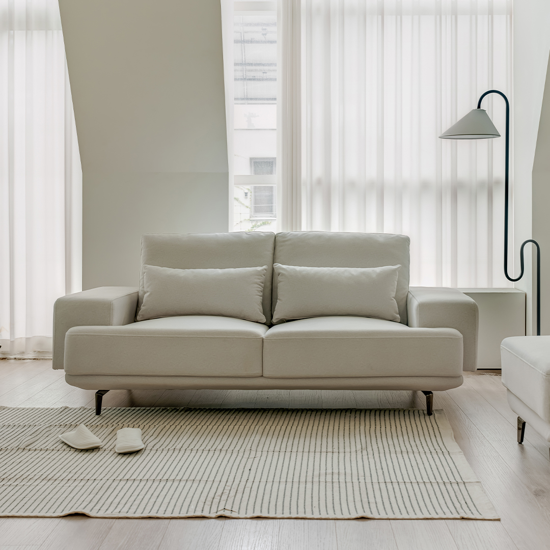 눕 레보 코모도 아쿠아텍스 패브릭 3인용 소파 방문설치, 아이보리 339,000원