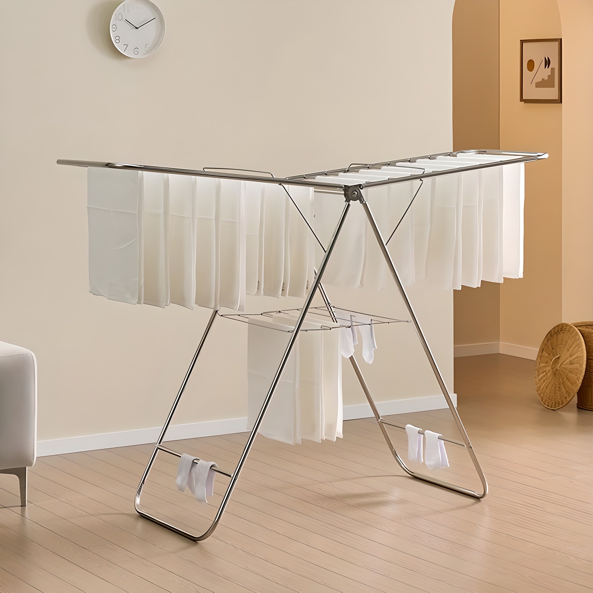 리빙코아 국산 프리미엄 올스텐 9파이 빨래건조대 50,130원