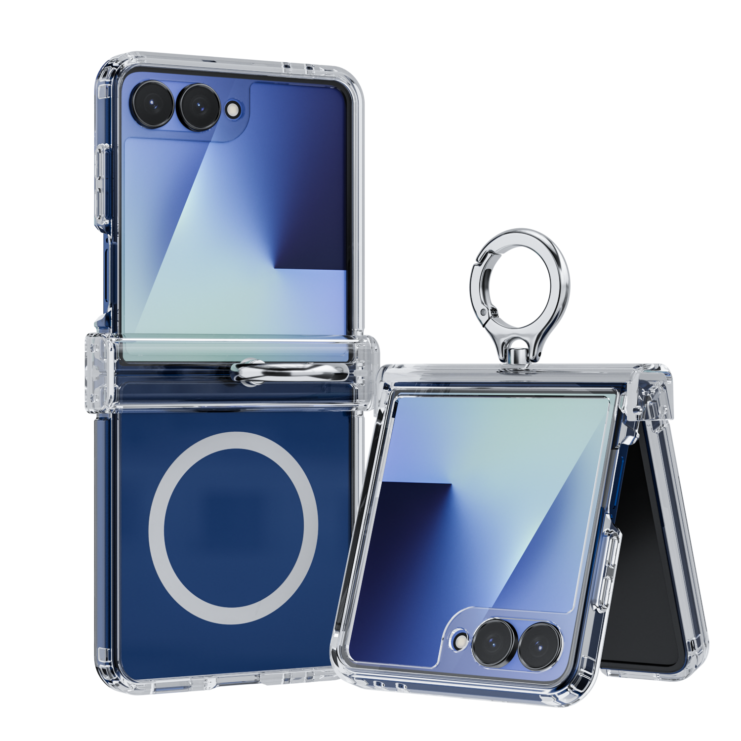 가꼬싶다 맥세이프 힌지보호 실버링 풀커버 클리어 휴대폰 케이스 15,000원