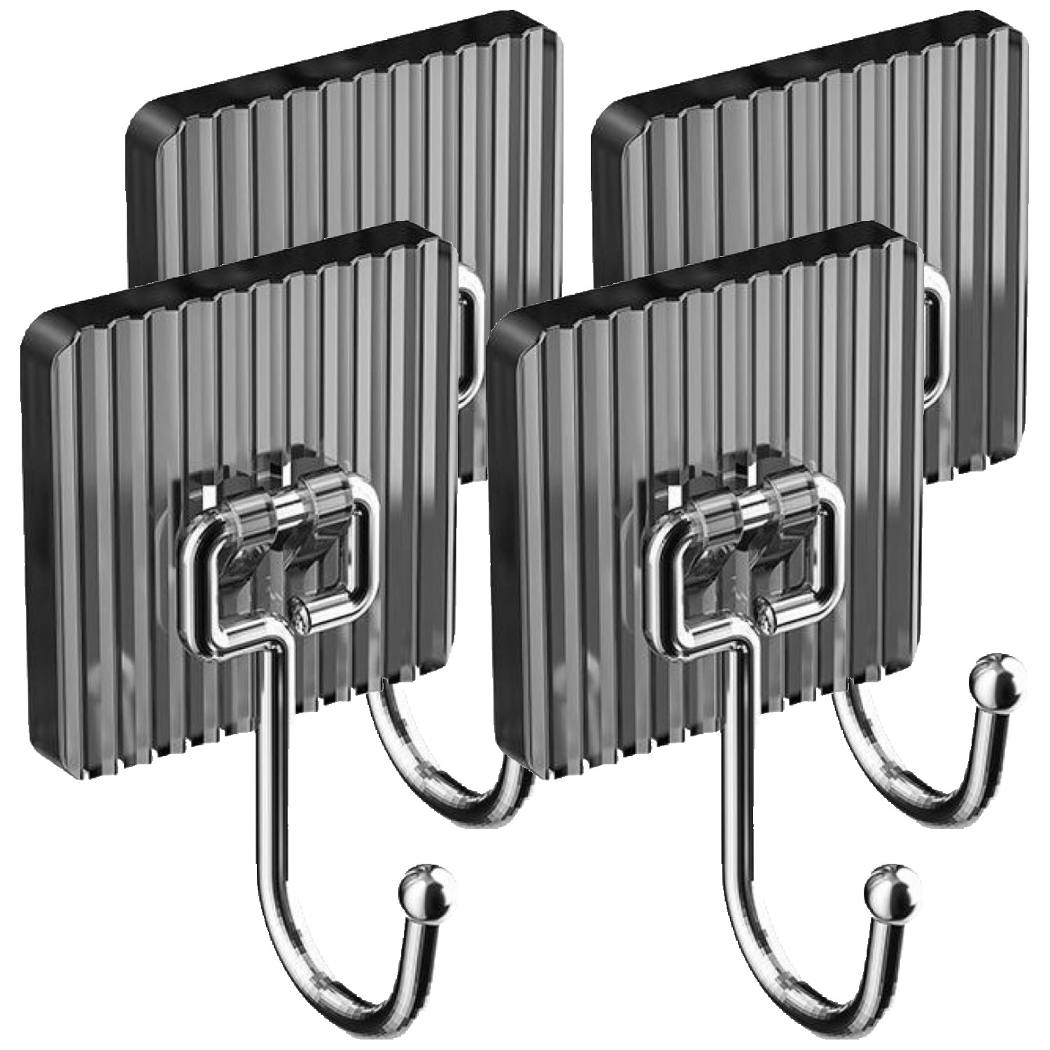 피어니스트 무타공 접착식 다용도 후크걸이, 블랙, 4개 10,340원