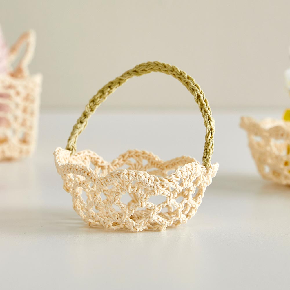 [모던하우스] L 크로쉐 아주 작은 손잡이 바구니 연두 3,900원