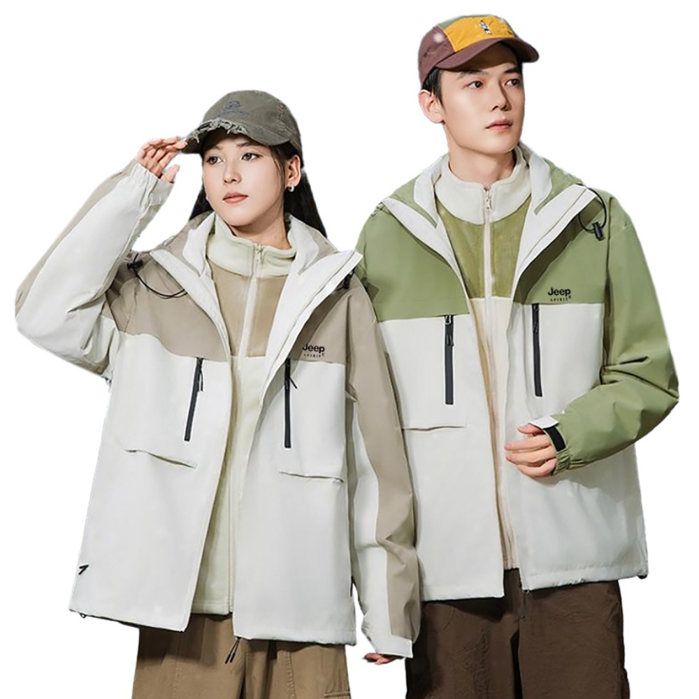 JEEP spirit (국내발송) 3in1 바람막이+후리스 내피세트 방수점퍼 바람막이 등산자켓 JPHJ02AS550, 현재가 49,500원