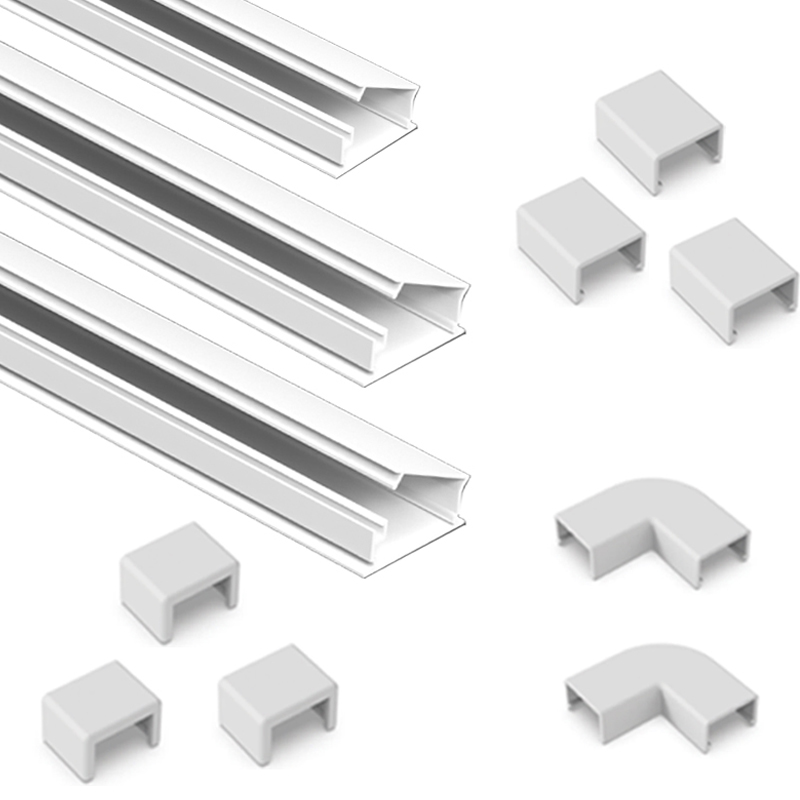 선바로 신개념 열고닫는 전선 몰딩 1m 3p + 마감캡 3p + 곡선엘보우 2p + 연결캡 3p 3호 세트, 화이트, 1개 24,220원