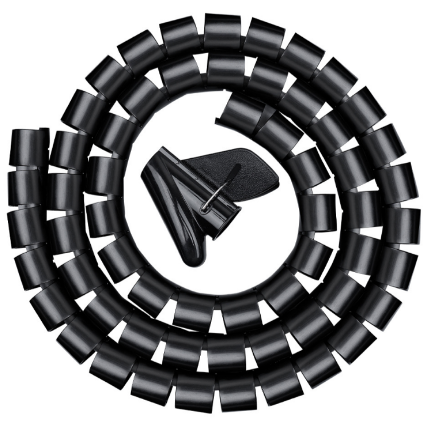 사무실 책상 전선 랜선 정리 보호커버 매직 케이블 + 리더기, 블랙, 1개 44,900원