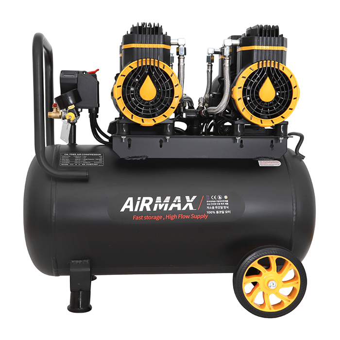 에어맥스 저소음 무오일 콤프레샤 2-1180X2F40 5.5마력급 40리터 370,000원