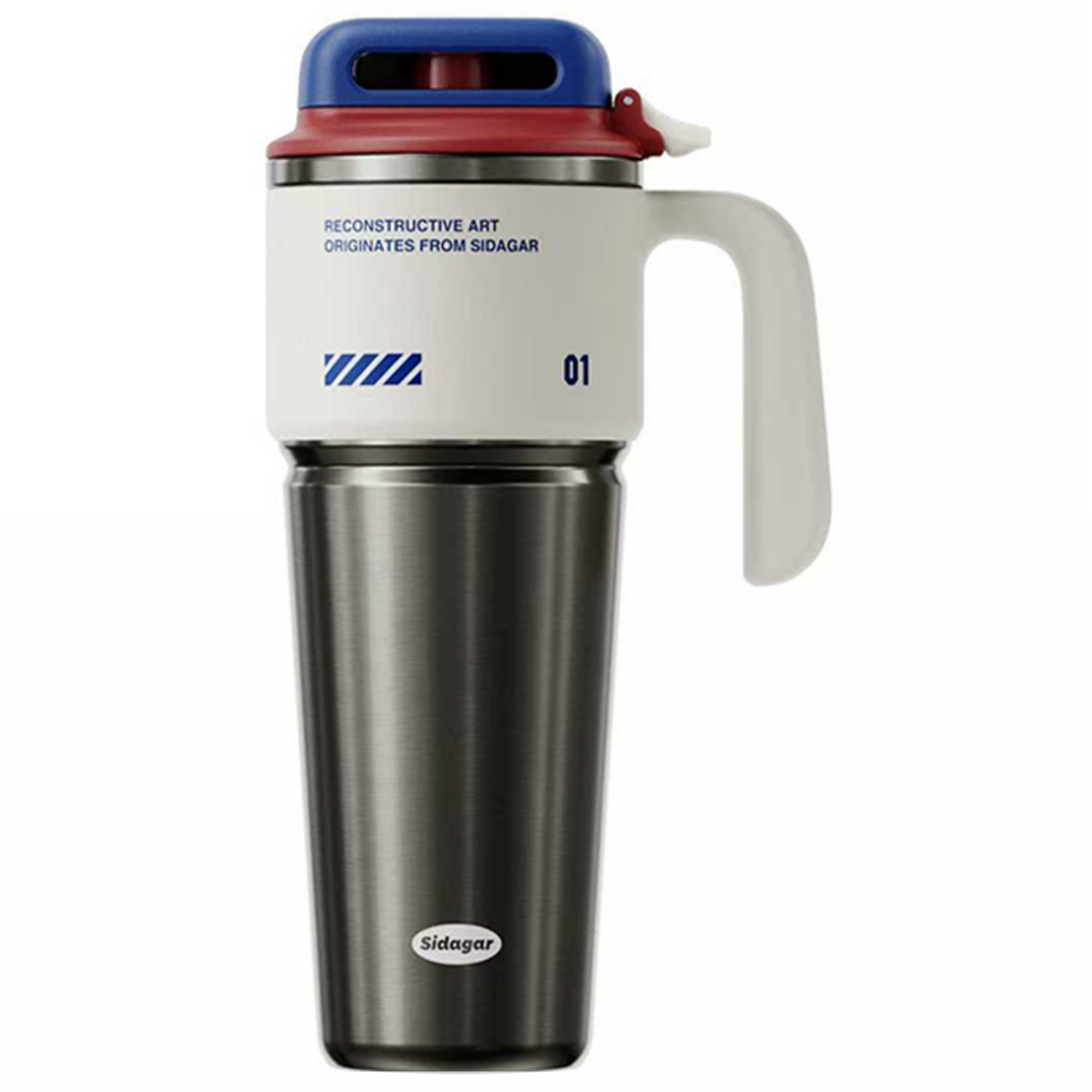 Sidagar 대용량 세라믹 빨대텀블러 손잡이텀블러 차량 탑재 휴대용 보온보냉컵, 1개, 1000ml, 흰색, 현재가 59,800원