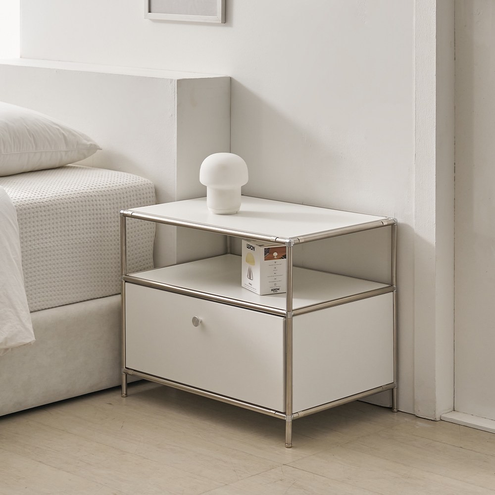 벨리에 베어 미드센츄리협탁 모듈 침대 협탁 600, 화이트, 1개 139,000원