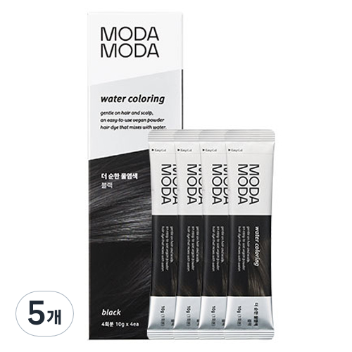 모다모다 더 순한 물염색 4p, 블랙, 5개 72,100원