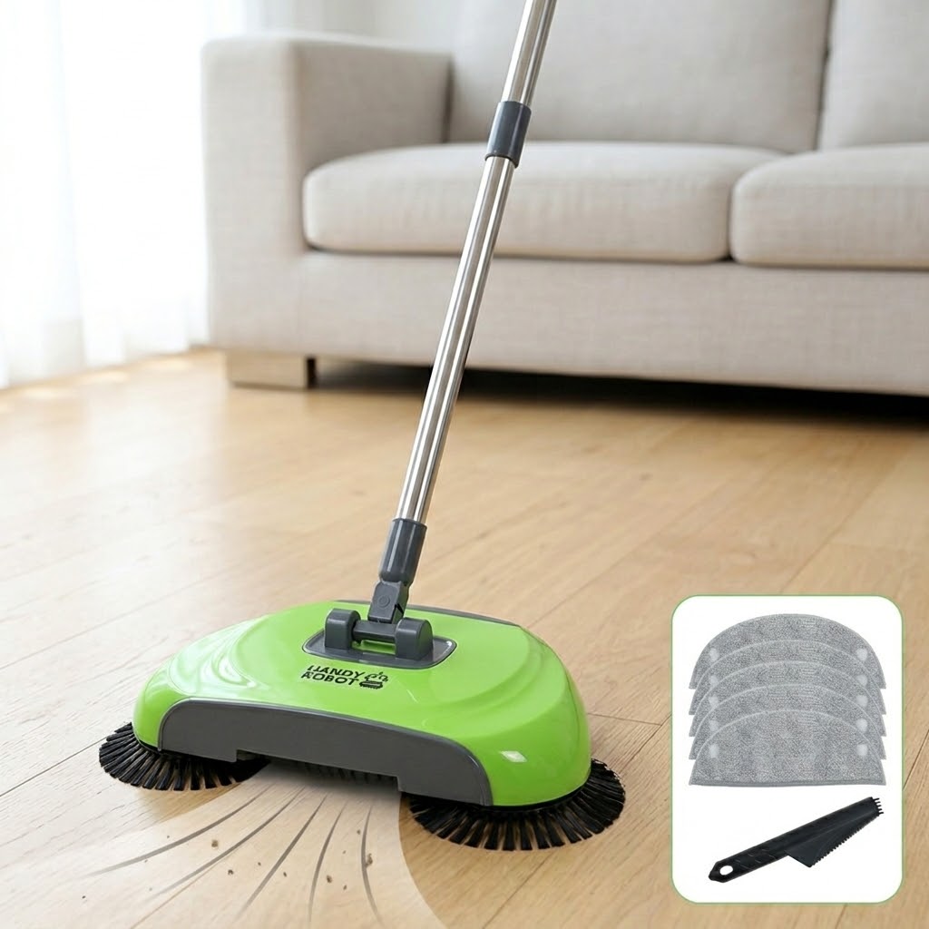 [뮤트빈] 핸디로봇 무선청소기 물걸레 먼지제거 핸디청소기, 녹색, 물걸레 6개 포함 29,800원