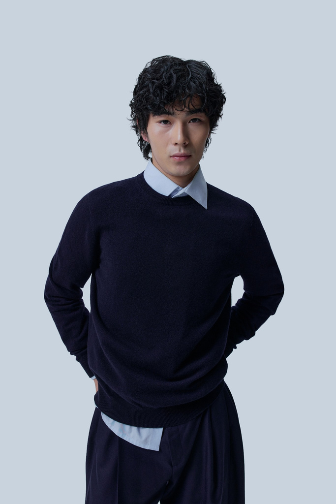 [GOBI] 고비 캐시미어 에센셜 남성 크루넥 니트 스웨터, 현재가 259,000원