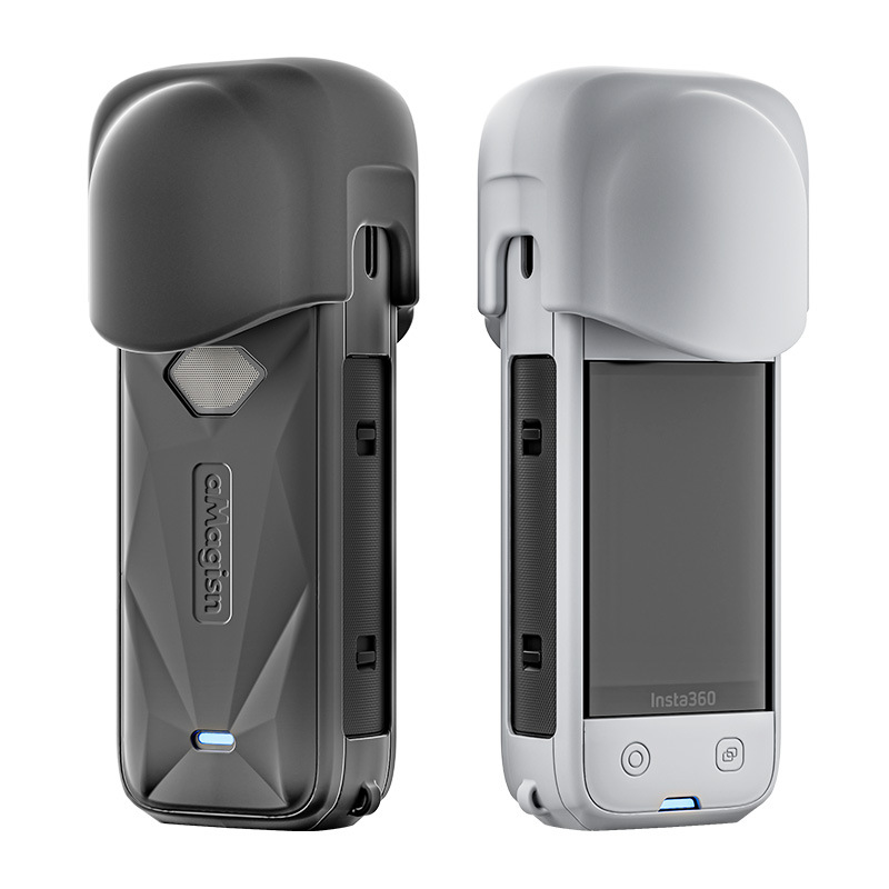 Insta360 X5 전용 실리콘 커버 렌즈캡 세트 충격방지 스크래치 예방 케이스 보호 가방 케이스, 1개, AC-X067-BK 21,000원