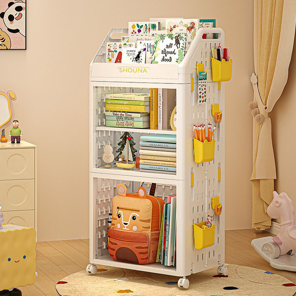 21세기트랜드 북스토리 카트 이동식 책꽂이 트레일러, 화이트, 3단 43,500원