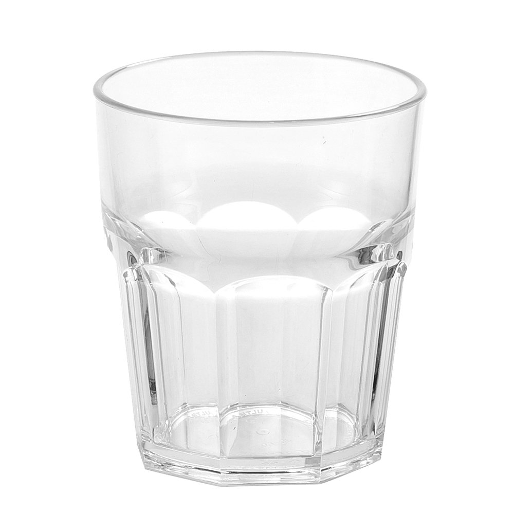 업소용 튼튼한 음료수컵 쉽게 깨지지않는 팔각 안전컵 PC물컵 js-60 270ml 1,000원