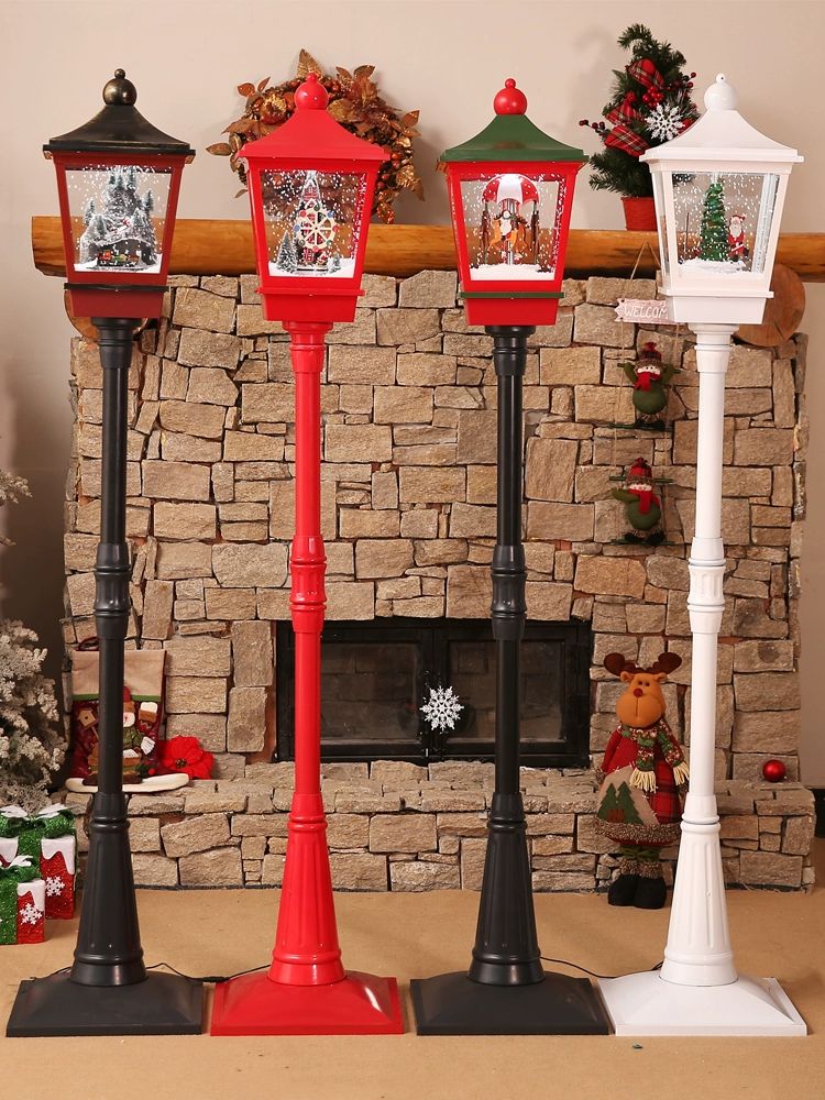 TCC글로벌 눈 내리는 가로등 오르골 크리스마스 조명 LED 멜로디 인테리어 1.5m, 1개, 1.6m 레드화이트 시소 119,700원