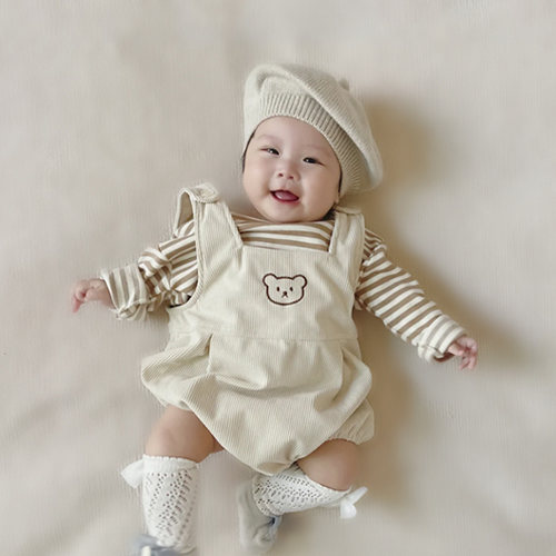 [당일발송] 아기 베이비 봄 가을 옷 긴팔 티셔츠 멜빵바지 상하복 세트 바디수트 외출복 32,800원
