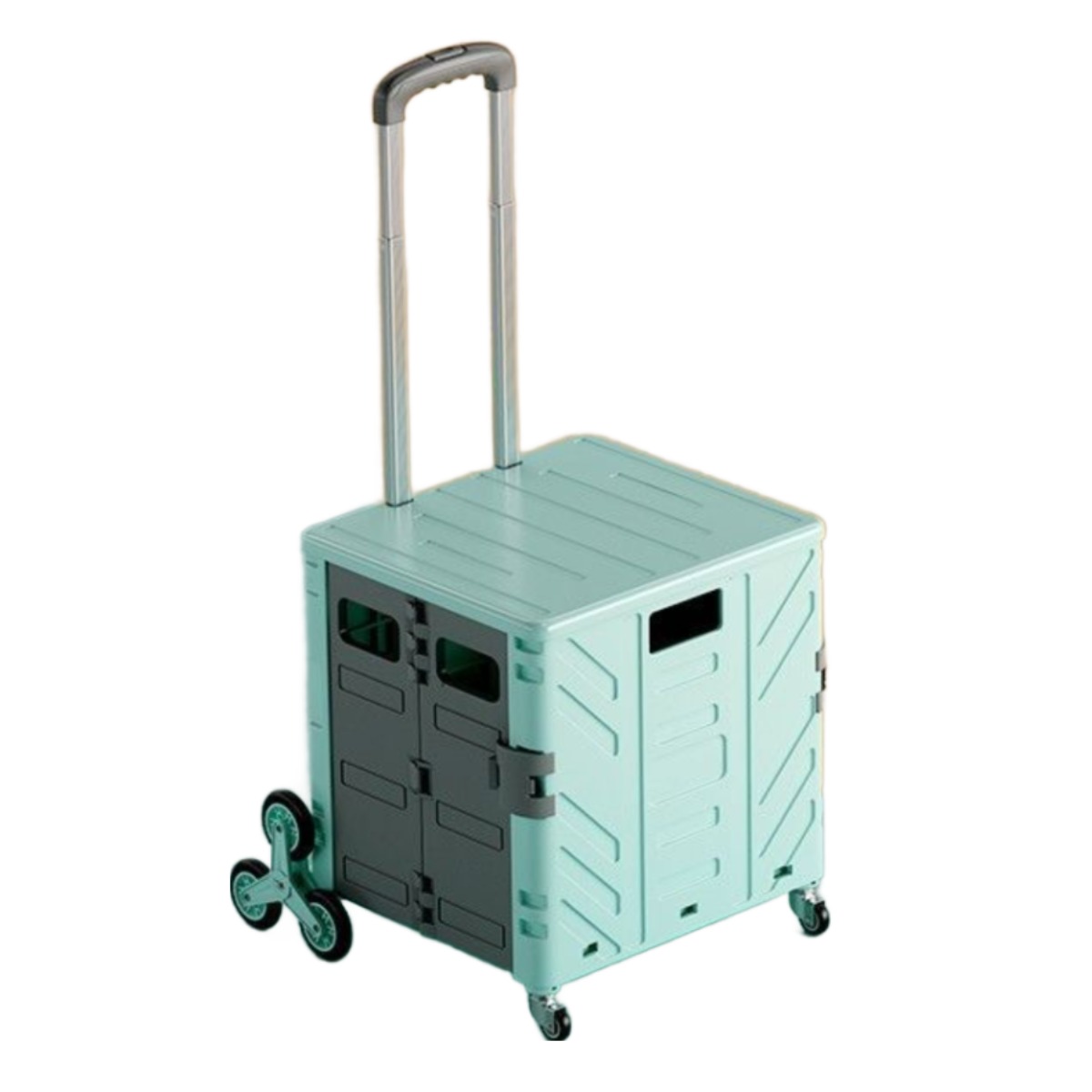 HAM 다용도 특대용량 접이식 카트 4바퀴/8바퀴 쇼핑 핸드카트 폴딩카트 덮게포함, 민트 4바퀴75L, 1개 59,800원