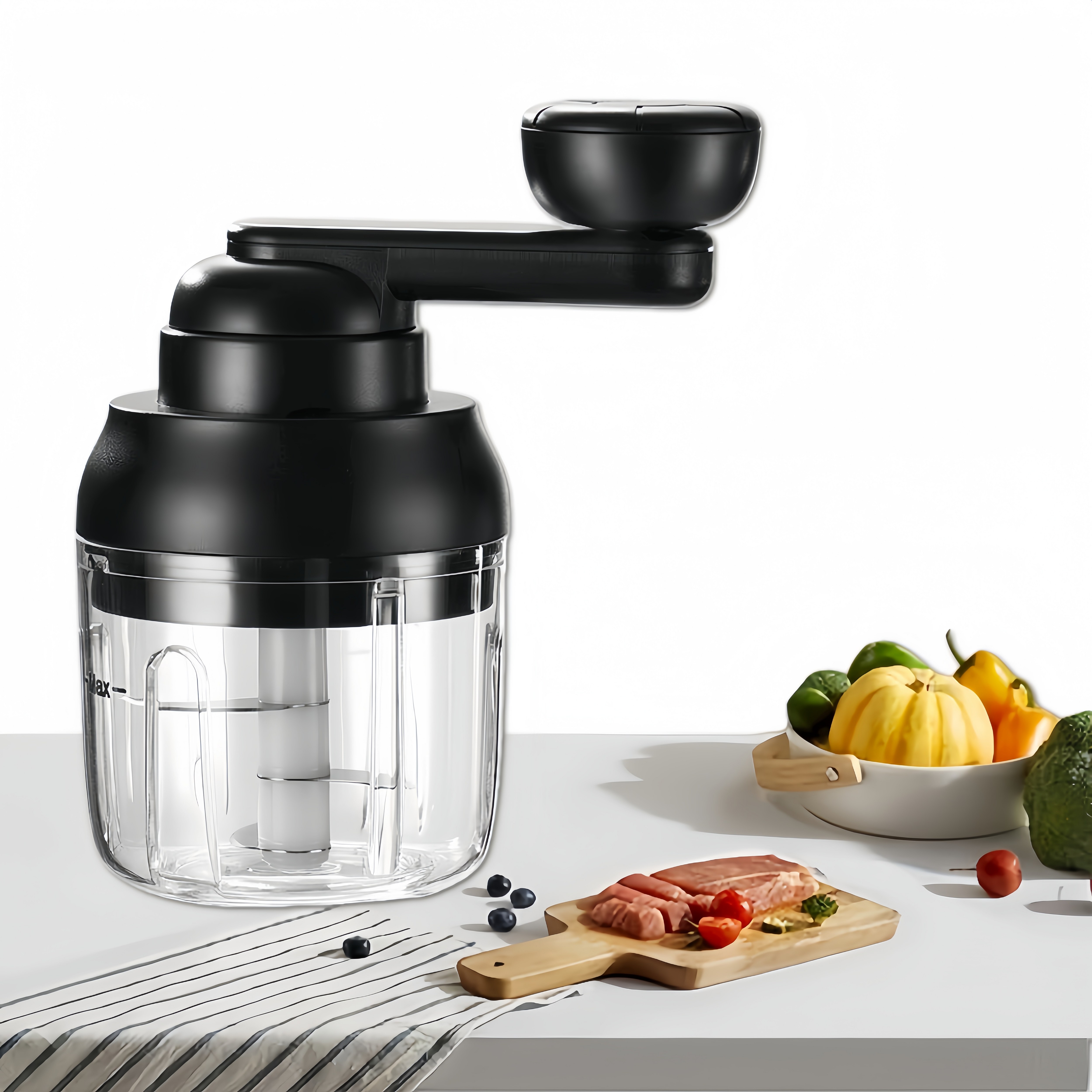 이슬빛 다용도 야채 과일 마늘 다지기 고기 슬라이서 수동 스윙 분쇄기, 1개, 그린 14,760원