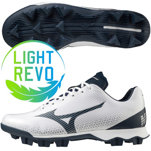 미즈노 야구화 포인트화 라이트 레보 화이트네이비 mizuno 11GP222114WN 72,000원