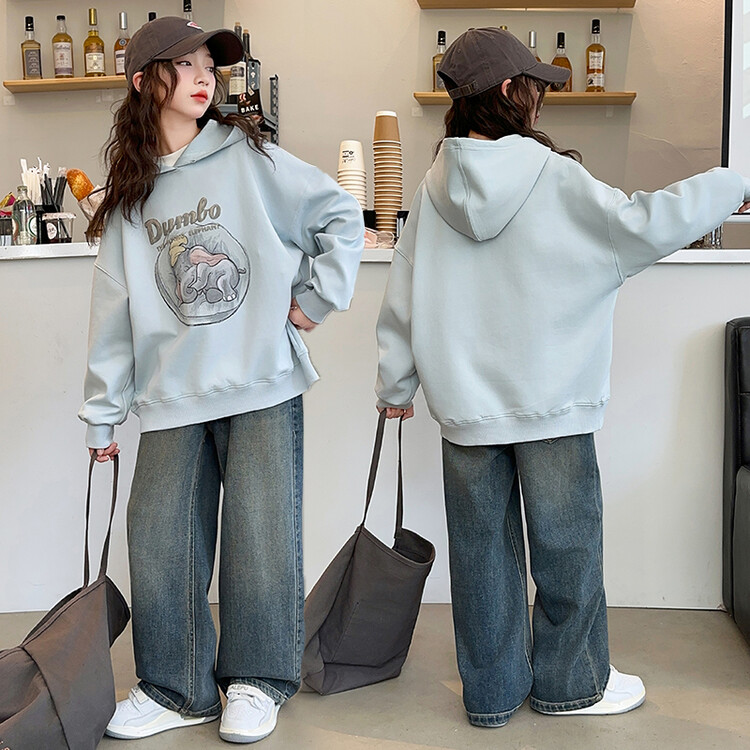 초등생 여아 봄신상 주니어 러블리 루즈핏 맨투맨+청바지 상하복세트(99182) 46,800원