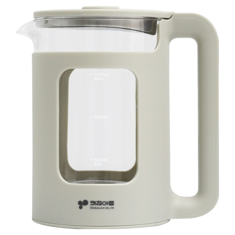 키친아트 온도조절 LED 유리 무선 전기포트 1.5L, KAEP-W156(베이지) 24,870원